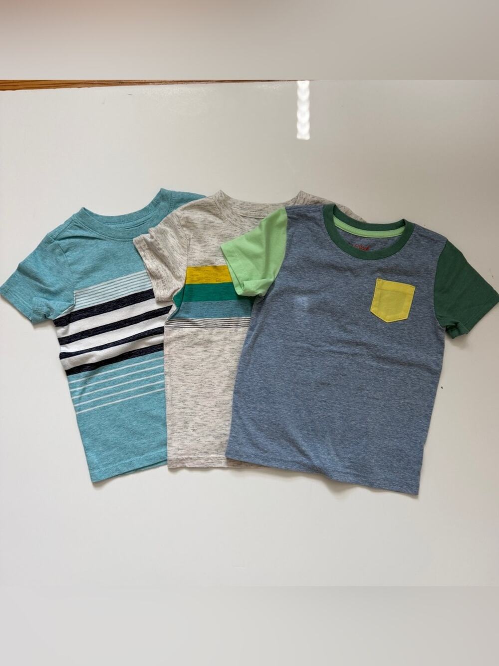 Bundle Cat & Jack Boys T-shirts Size 3T Blue Green Gray - Picture 1 of 11